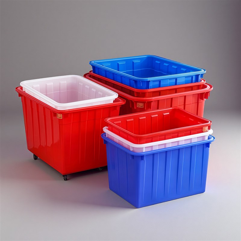 加厚塑料水箱周转箱超大容量储水B箱带盖长方形快递工厂运输收纳