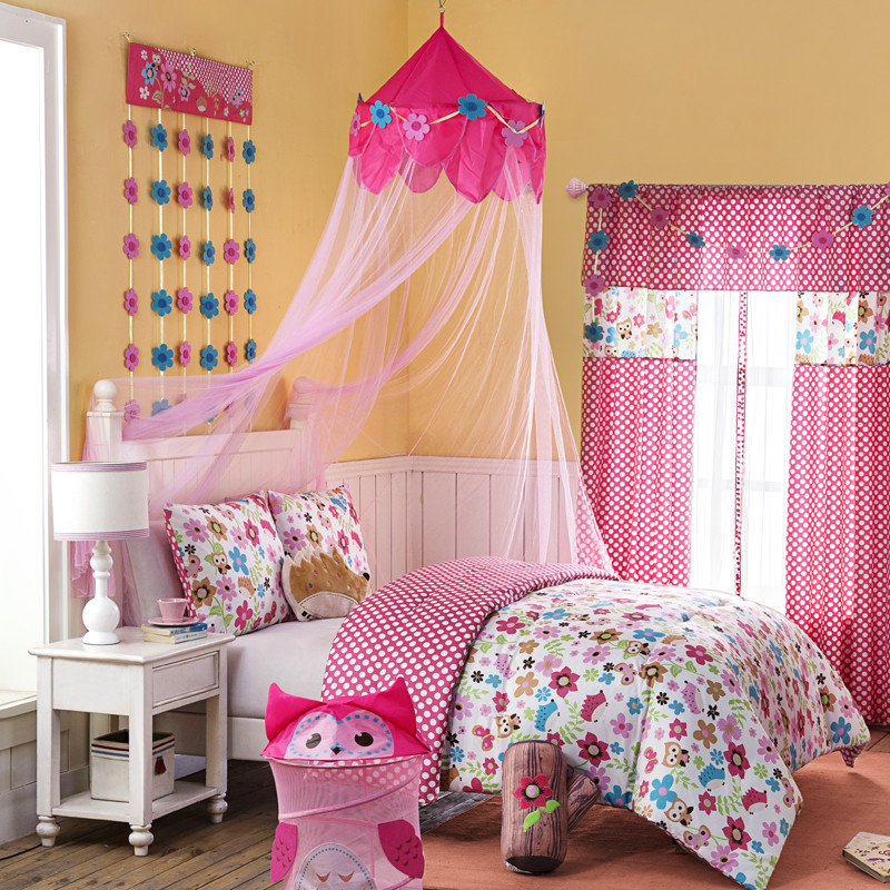 床幔韩式公主蚊帐圆形吊顶圆顶纱幔儿童女K孩单人床开门免安装家