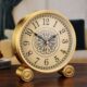 黄铜坐钟欧式 座钟家用轻奢台钟中古风现代钟表客厅摆件高端大气