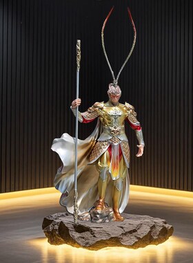 客厅电视柜办公室猴n日装饰品商场社区商店黑色神话悟空雕塑装饰