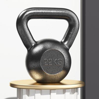 健身壶铃甩摆家用器材纯铁烤漆实心金属胡玲深蹲宿舍训练510 20KG