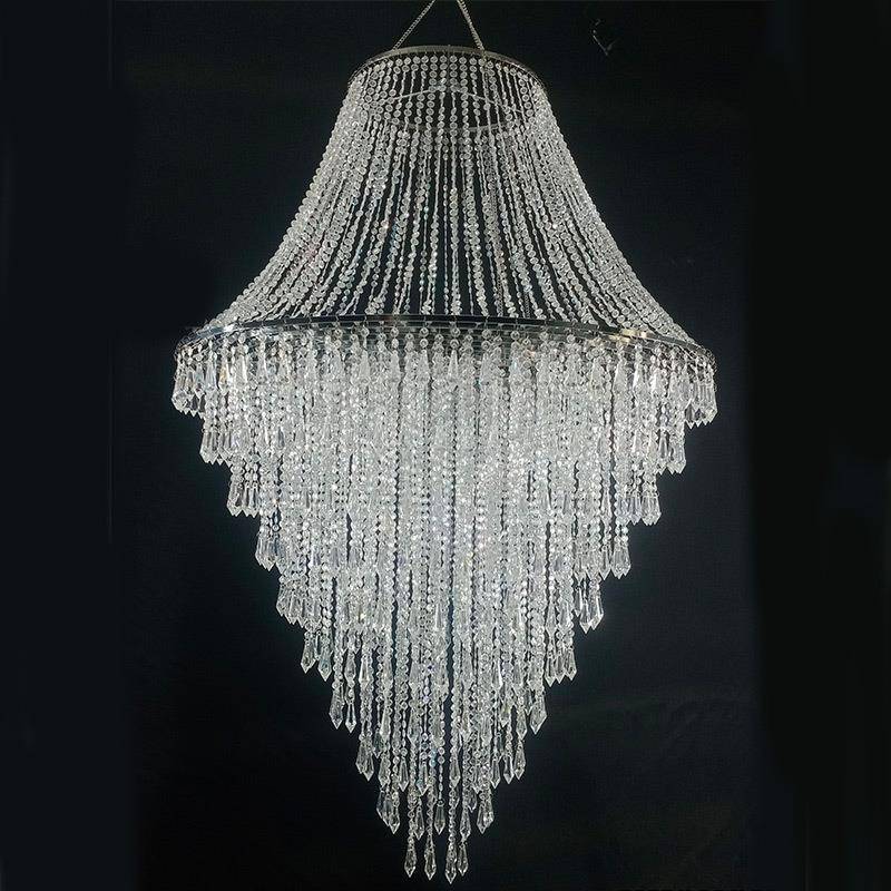 枝形亚克力串珠珠帘吊灯婚庆枝形装饰吊灯场景布置道具摆饰灯饰