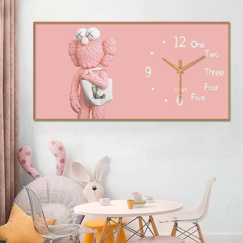 装饰画静音时钟现代钟表挂钟客厅卧室办公室挂画