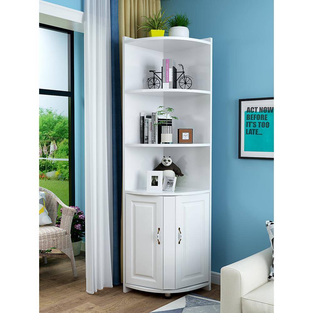 8V欧式角柜转角柜边柜墙角展示柜拐角置物架弧形三角柜多功能边角