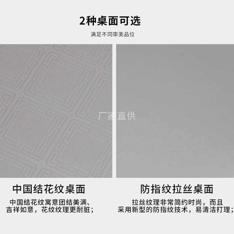 双层不锈钢折叠桌吃饭桌餐桌方桌桌子家用工业风圆形圆台80圆桌1m