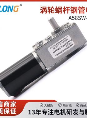 A58SW31ZY永磁涡轮蜗杆直流减速电机直角自锁智能家居自动窗帘机