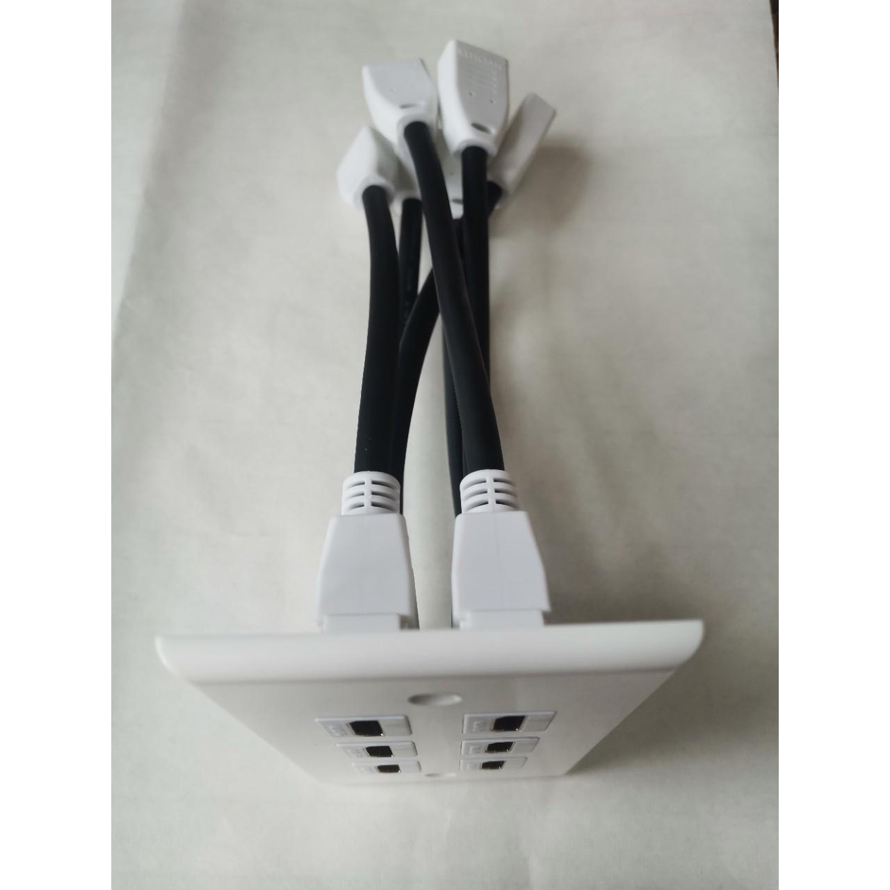 美式HDMI高清面板，6口带线面板，hdmi延长线面板，直销