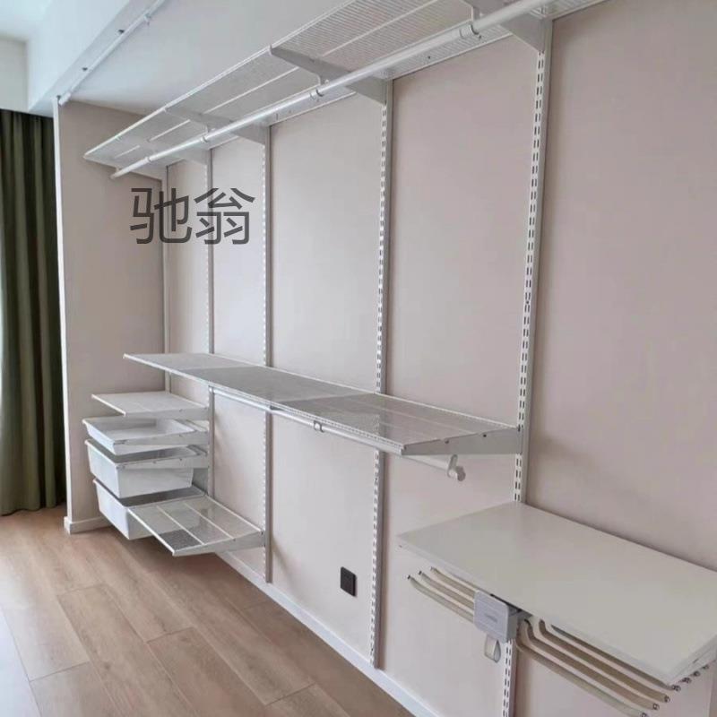 mx衣帽间金属架子开放步入式不锈钢柜子组合挂衣柜女卧室少女高颜