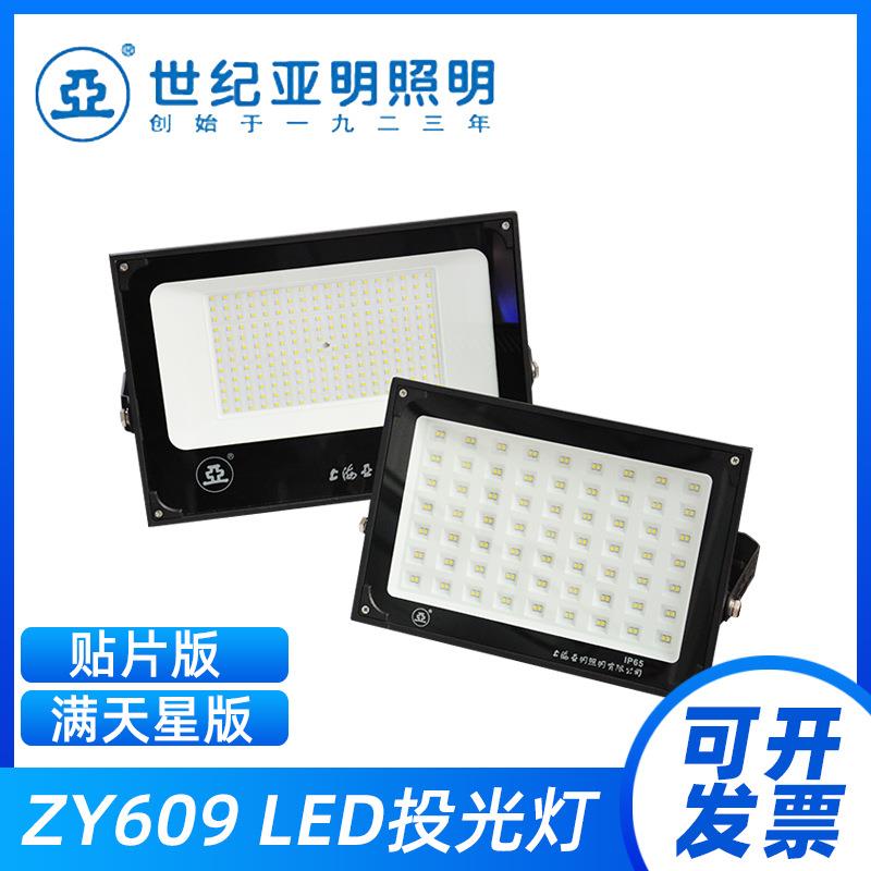 上海亚明LED贴片投光灯户外庭院高亮防爆泛光灯ZY609车间广告牌照