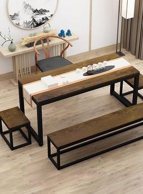 中式茶桌型椅组简约现代家用客厅茶几套装办公新CSI室小合泡茶茶