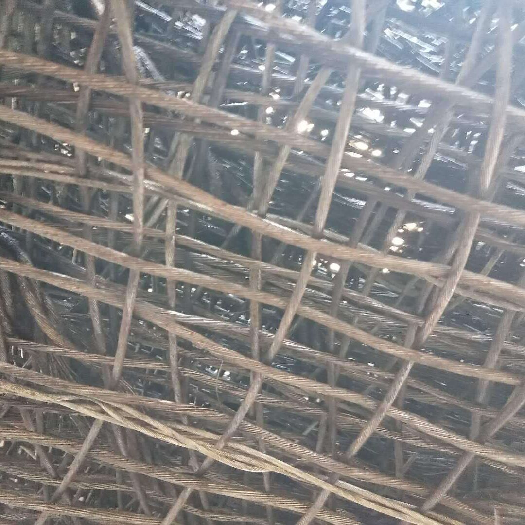 编织网兜垃圾建筑光面钢丝网砖块不锈钢吊网绳吊绳多股钢丝绳