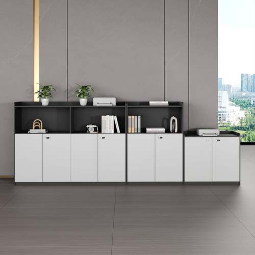 文件柜柜地办柜储物柜木质公室隔断柜资OLA料柜档案公柜带锁办柜