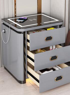 用智能床代头多柜保险柜一体简约现收纳柜保险箱功能家无线充6544