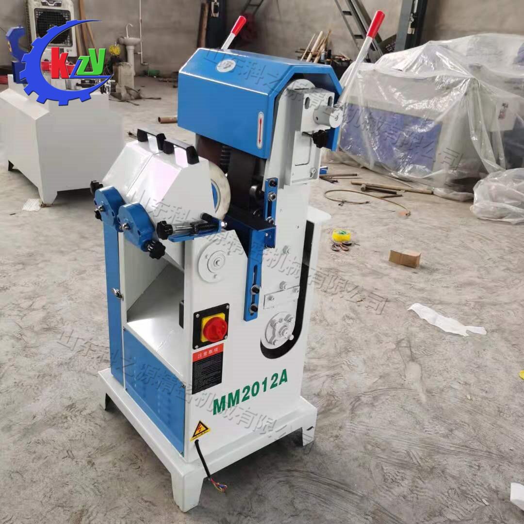 木工机械圆棒砂光机扫把棍立式砂带机单带圆棒楼梯扶手抛光机