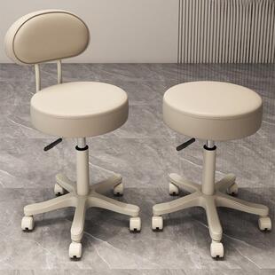 院理发店凳子甲妆美发美平面款化师大工凳滑轮家用椅椅子梳妆转默