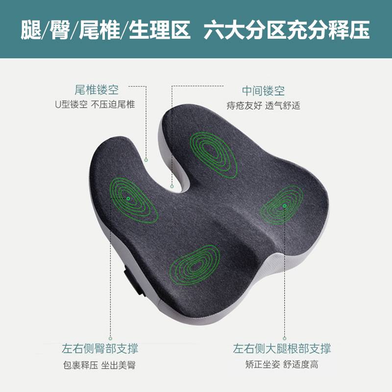 加热按摩坐垫办公久坐痔疮座垫矫正坐姿美臀塑臀按摩凯格尔PC坐垫