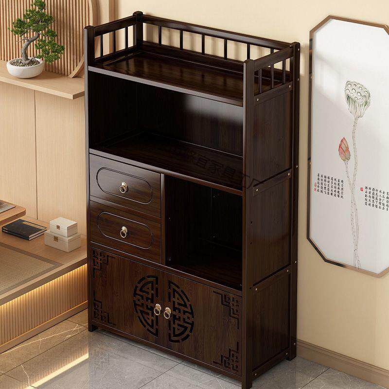 【1946置人收茶藏】新中式沙发边柜边具几博古架茶柜物架无品牌/