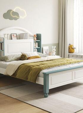 美式双人实木BUB床现用代简约家经济型出家租房用主卧用公主单人床