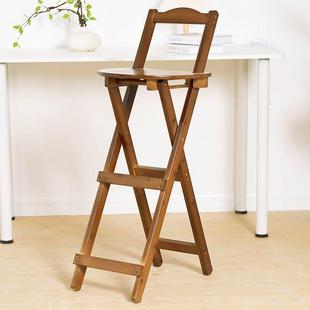 热销吧台家用楠竹现酒吧椅靠背子折叠高凳椅子代简约高BTY HY脚椅