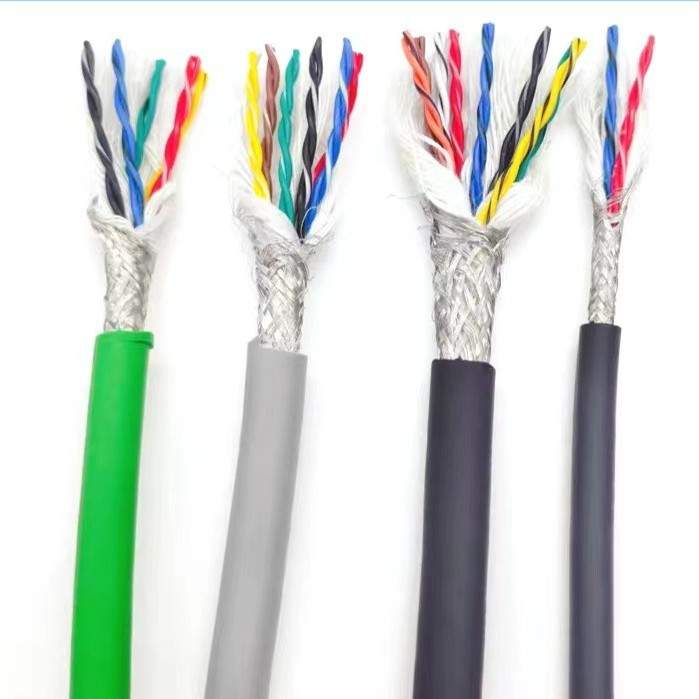 高柔线 TRVSP2芯至30芯耐寒耐折1500万次105℃双绞屏蔽拖链电缆