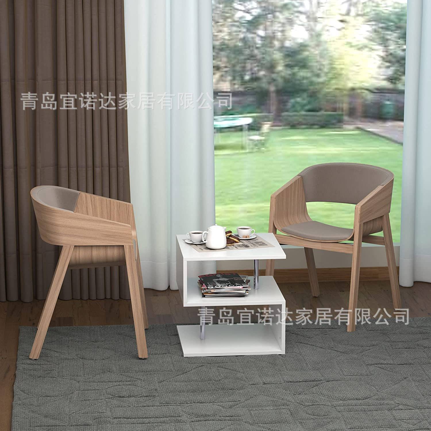 现代简约白色S型边几 客厅沙发角几 卧室床头经济型装饰边几