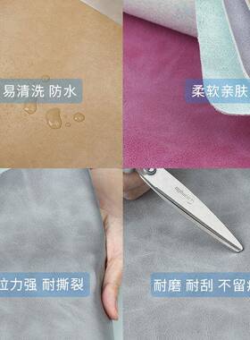 现油货复古皮料超皮纤皮革酒店装饰会JAE议软面包沙发油蜡质感