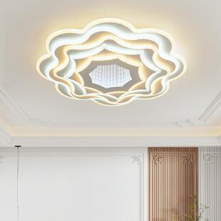 新款l现ed吸顶672灯超薄亮主卧室房间灯客高帽厅灯代简约衣间室内