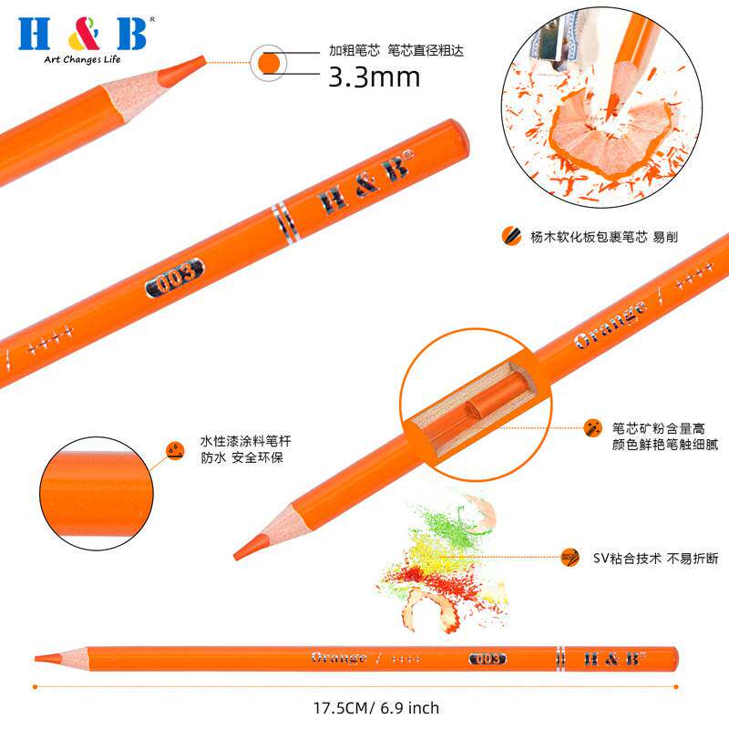 H&B142件素描彩铅绘画套装72色油性铅笔专业美术用品绘画工具包