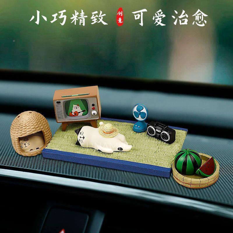 系可爱卡通猫咪车载中台汽车摆件解饰压车内装品2021625新控款女