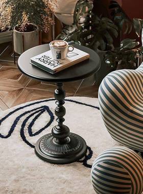 厂直发客厅铁艺小茶发几台边桌复古工角几床头置物阳15691小圆桌