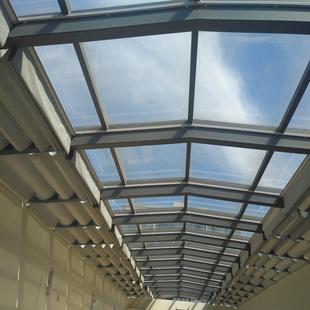 商场玻动璃房棚顶电遮阳帘体育场阳光房隔热遮天光棚家帘厂0211可