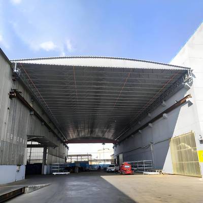 厂房仓JH018库电动推篷拉间过道遥控车收缩雨棚通缩道仓储移动伸