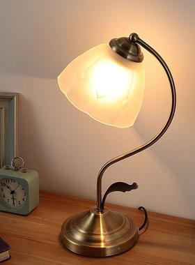 欧式田具园地饰中海床意头家用卧室书房台灯装灯MGI复古温馨创浪