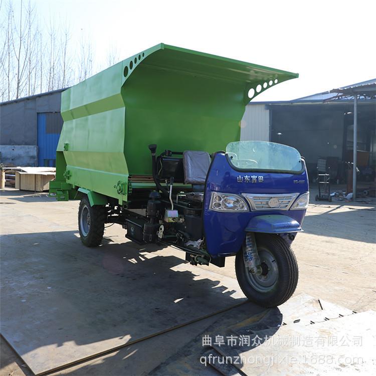 养场柴油双喂料车猪饲喂螺旋投侧BPG料机移殖场动式出料牛槽撒料