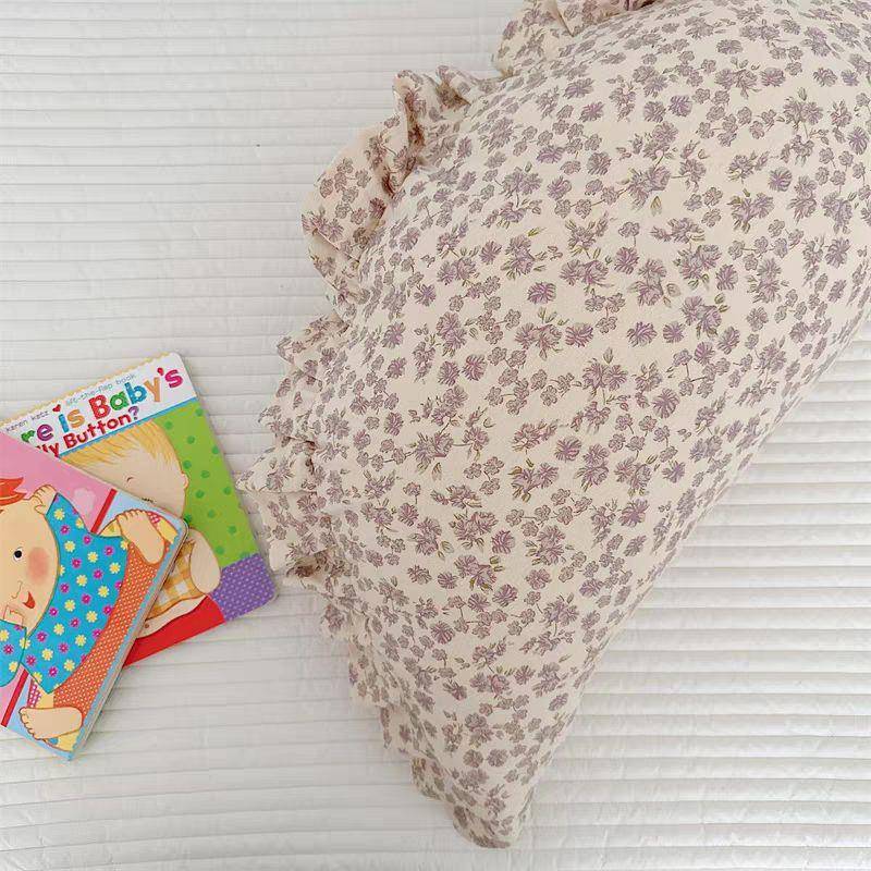 韩式可HYttlwtr爱花半圆抱枕可爱婴儿靠上枕童儿靠垫床大靠背可拆