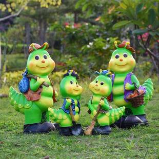 花园庭毛院装饰户卡通毛虫动景物幼儿园雕塑公园小区园林外J-G816