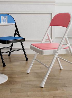 【超3千叠回头WKI客】家用折子椅简易背凳子靠便携办公会议椅电脑