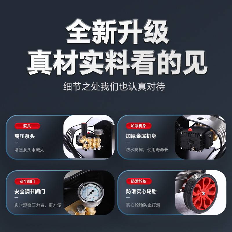 兴地商用3016高压洗车机全铜电机洗车泵洗车店养殖场地面墙面清洗