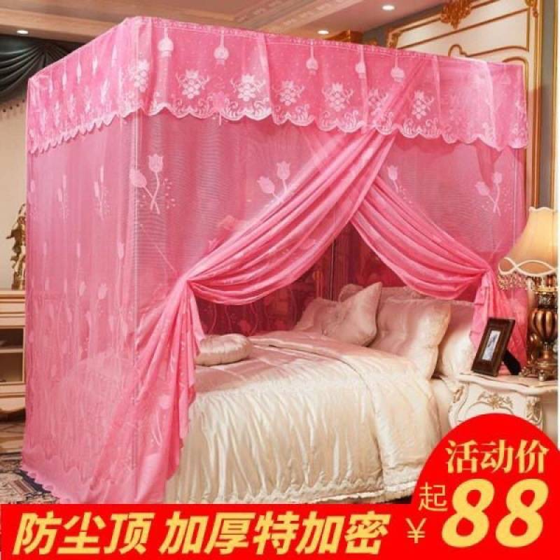 宫廷蚊帐家用公主风支架杆子落地1.8米床1.5单门老式农村加厚1.2m