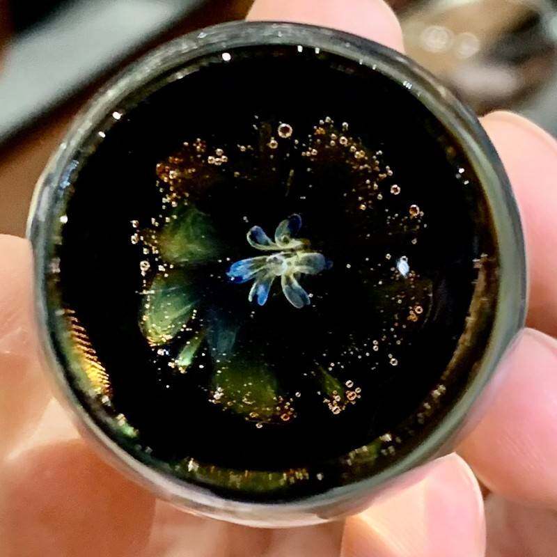 极简手工高档炫彩星空盖置盖托玻璃茶道茶席紫砂壶摆件架茶具配件