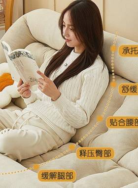 01225款家用人类窝懒人新沙发可躺可睡折叠卧室沙发床两狗用双by