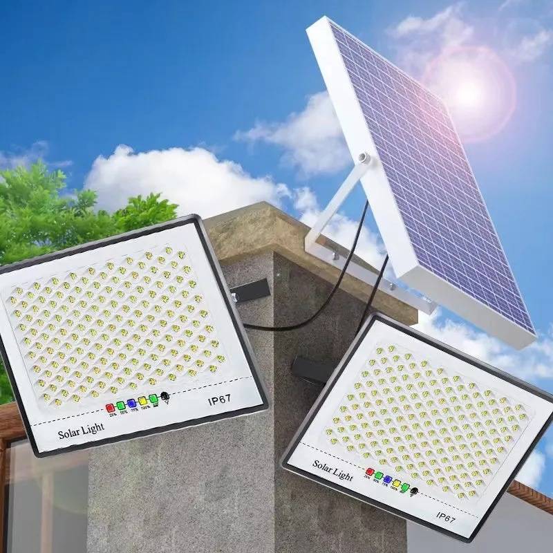 太阳能灯户外道路 一拖二分体LED照明灯庭院灯家用大功率超亮路灯