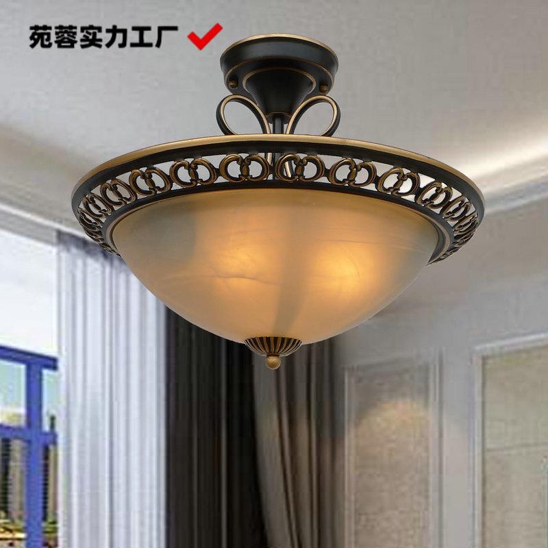 欧式吸顶灯走廊过道灯具复古简约灯饰现代美式灯玄关楼梯间阳台灯