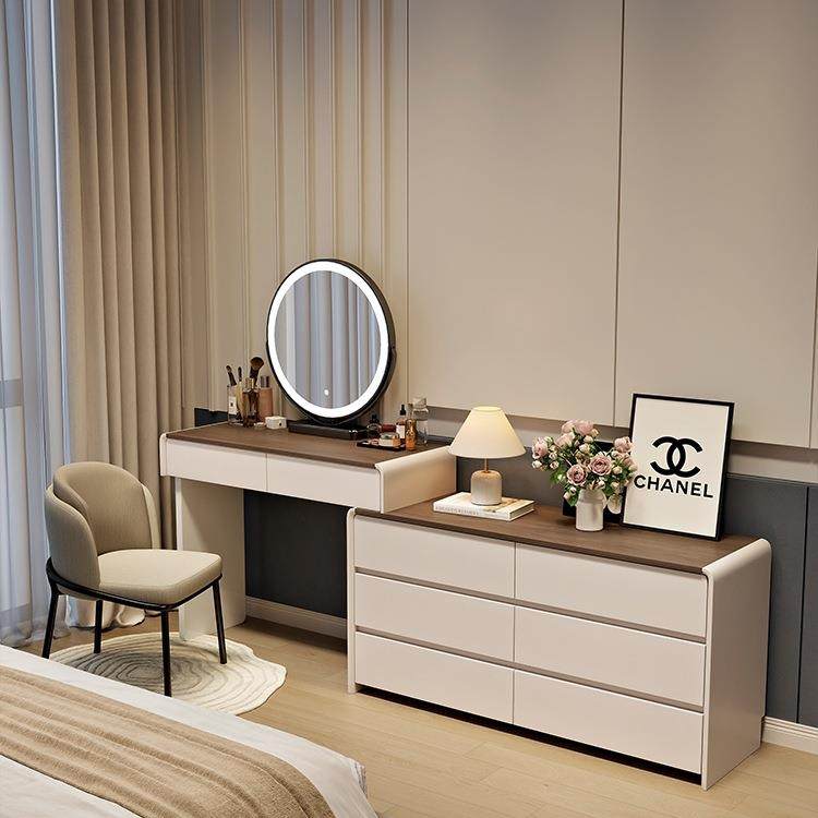 2025新款奶油风全实木梳妆台斗柜一体卧室现代简约化妆桌储物柜白,美容美体仪器,其它面部美容工具配件,淘宝优惠券,粉丝福利购,淘宝优惠卷