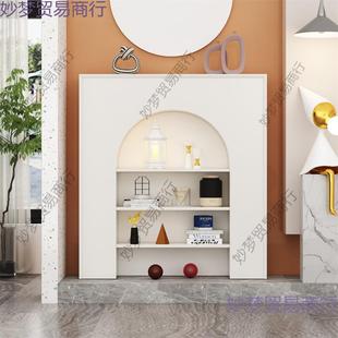 壁炉装饰柜简约现代客厅玄关柜子直播间摆件展示柜餐边柜白色