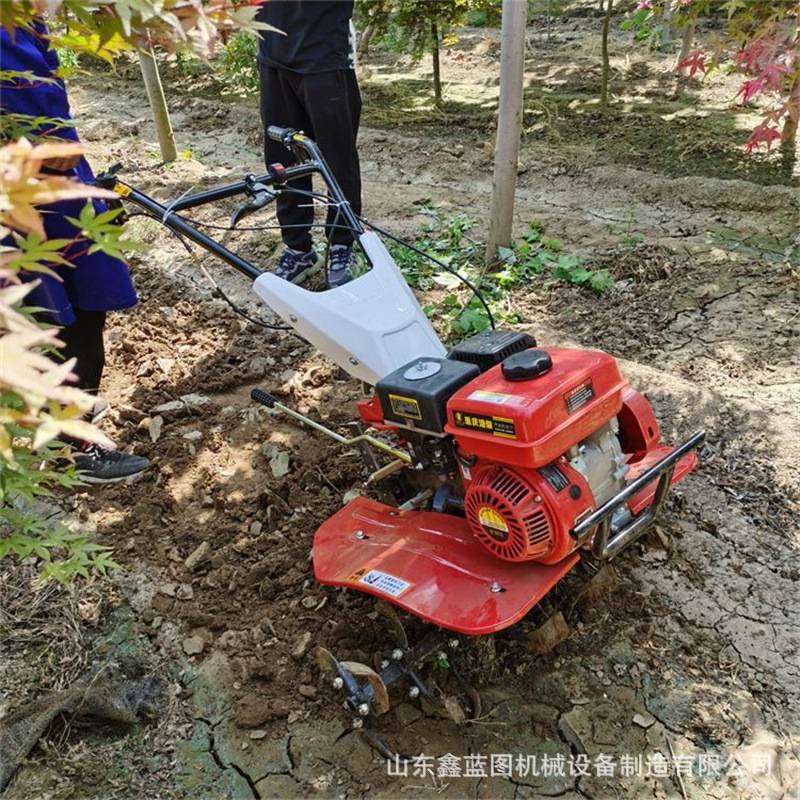 新款柴油齿轮传动四驱园林微耕机 丘陵地带微型锄草旋耕微耕机