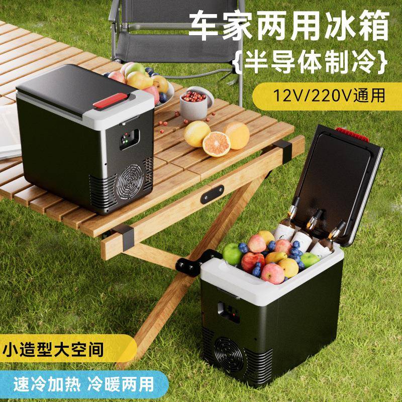 车载冰箱12V220V通用扶手箱长途户外露营便携式制冷10L小型冰箱