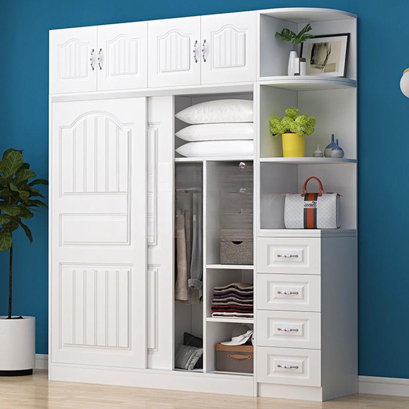 推拉门衣柜欧式衣柜卧室木质现代简约组合整体大衣橱柜子家用卧室