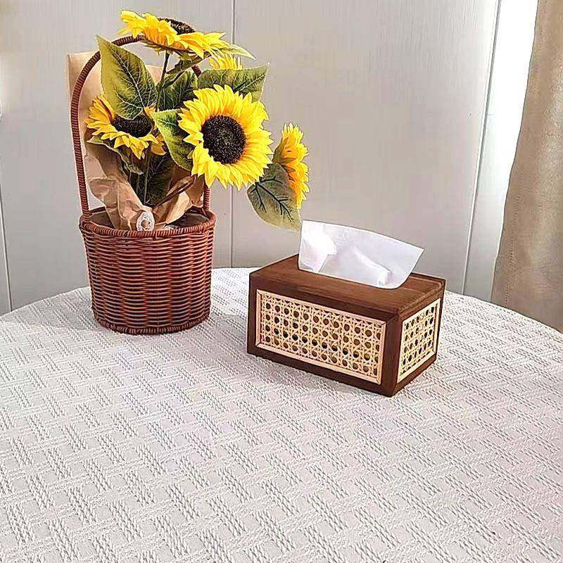 日式相思木藤编纸巾盒复古手工编织抽纸盒家用客厅餐厅轻奢风摆件,收纳整理,首饰盒,淘宝优惠券,粉丝福利购,淘宝优惠卷