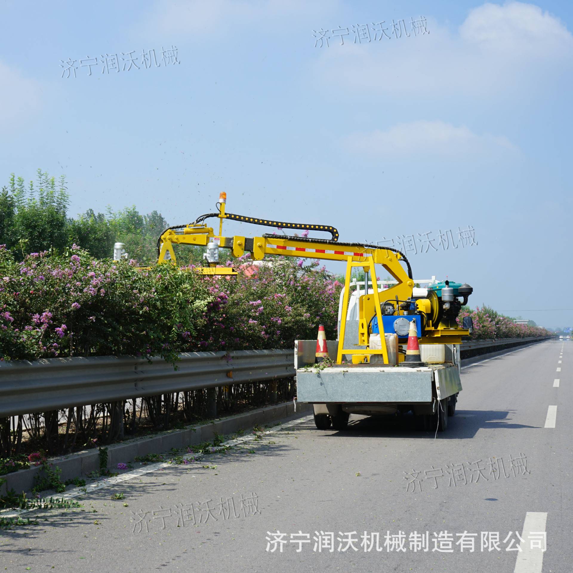 加长车载式树枝修剪车 挖机改装路边打草机 避障式绿篱修剪机厂家